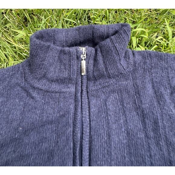 Hathaway Platinum Sweater Men's 100% Geelong Lambs Wool 1/4 Zip Italy Sz Large - Picture 2 of 7